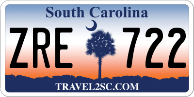 SC license plate ZRE722