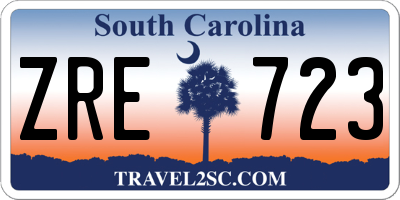 SC license plate ZRE723