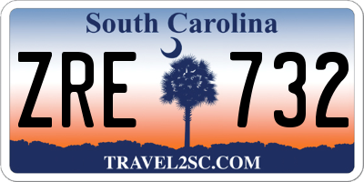 SC license plate ZRE732