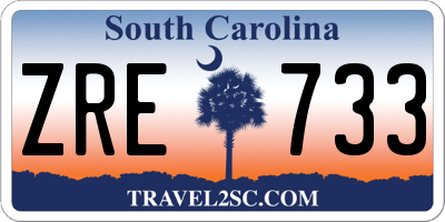 SC license plate ZRE733