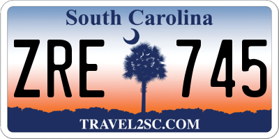 SC license plate ZRE745