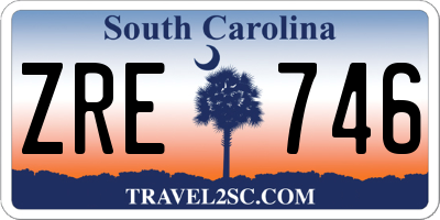 SC license plate ZRE746