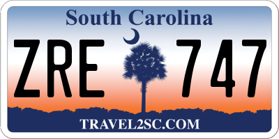 SC license plate ZRE747