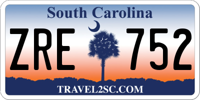SC license plate ZRE752