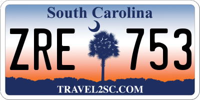 SC license plate ZRE753