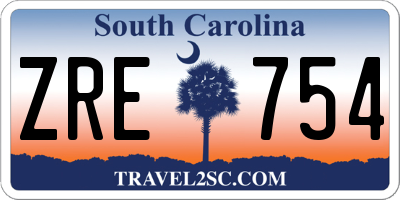 SC license plate ZRE754