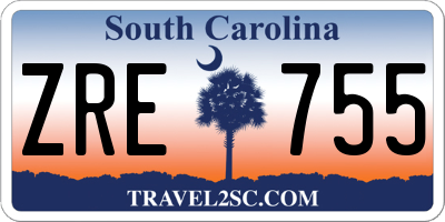 SC license plate ZRE755