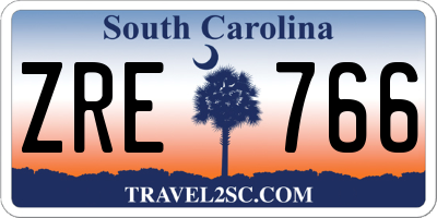 SC license plate ZRE766