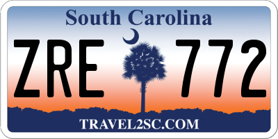 SC license plate ZRE772