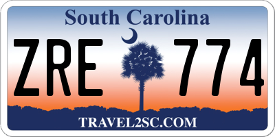SC license plate ZRE774