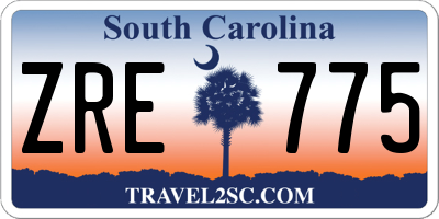 SC license plate ZRE775