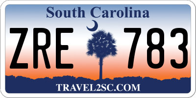 SC license plate ZRE783