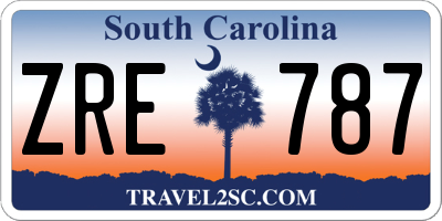 SC license plate ZRE787