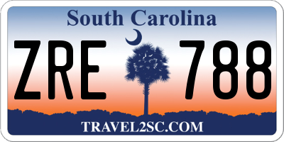 SC license plate ZRE788