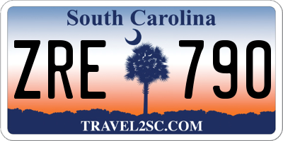 SC license plate ZRE790