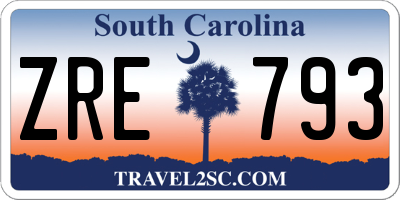 SC license plate ZRE793