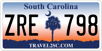 SC license plate ZRE798