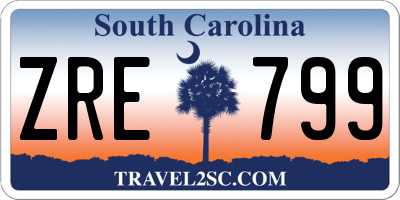 SC license plate ZRE799