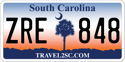 SC license plate ZRE848