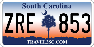 SC license plate ZRE853