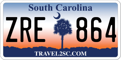 SC license plate ZRE864