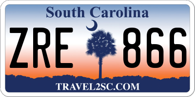 SC license plate ZRE866