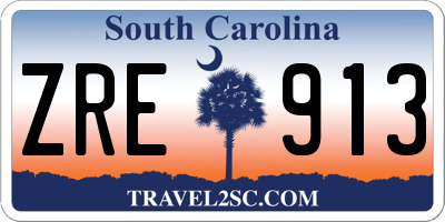 SC license plate ZRE913