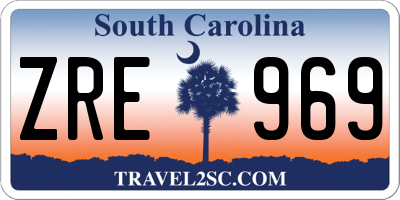 SC license plate ZRE969