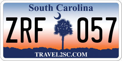 SC license plate ZRF057