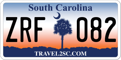 SC license plate ZRF082