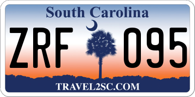 SC license plate ZRF095