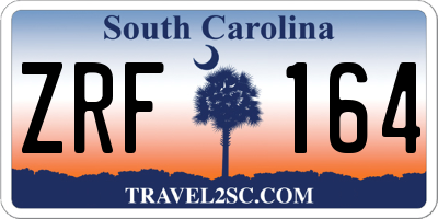 SC license plate ZRF164