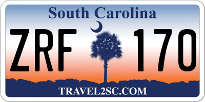 SC license plate ZRF170