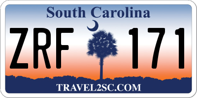 SC license plate ZRF171