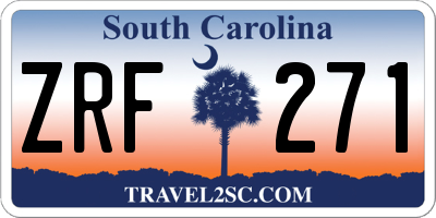 SC license plate ZRF271