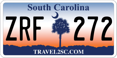 SC license plate ZRF272