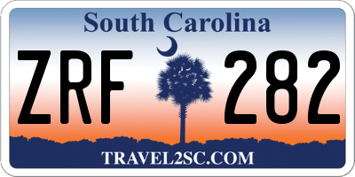 SC license plate ZRF282