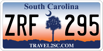 SC license plate ZRF295