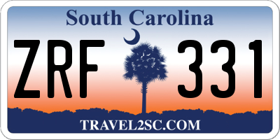 SC license plate ZRF331