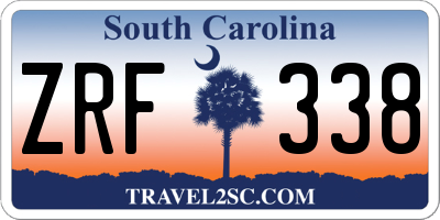 SC license plate ZRF338