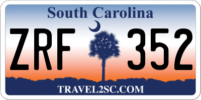 SC license plate ZRF352
