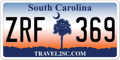 SC license plate ZRF369