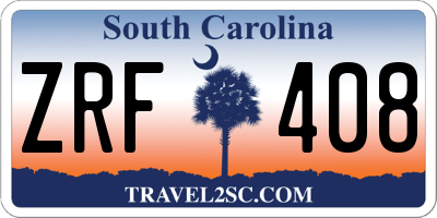 SC license plate ZRF408