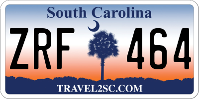 SC license plate ZRF464