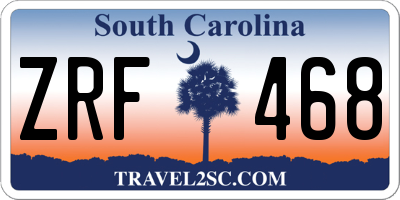 SC license plate ZRF468