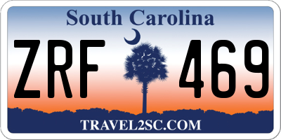 SC license plate ZRF469