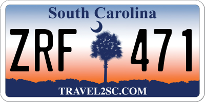 SC license plate ZRF471