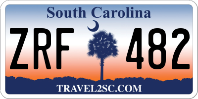 SC license plate ZRF482