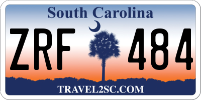 SC license plate ZRF484