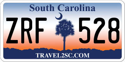SC license plate ZRF528